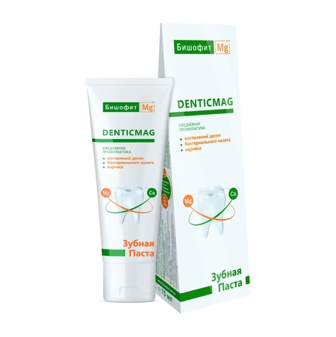 Купити  Зубна паста  лікувально-профілактична з бішофітом та корою дуба "Denticmag»,75мл