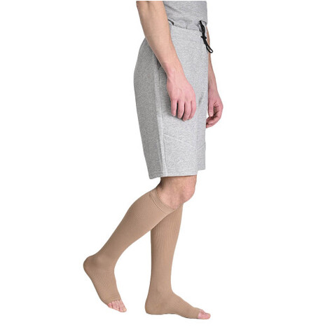 Купити Гольфы компрессионные мужские, открытый носок, 2 класс, бежевые, COMFORT