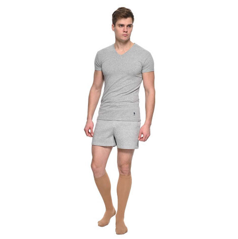 Купити Гольфы компрессионные мужские, закрытый носок, 2 класс, бежевые, COMFORT